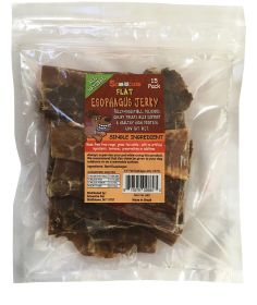 15 Pack 5-6 Inch Flat Esophagus Jerky in Zip Lock Bag with Color Sticker 12x9x11 PDQ of 12