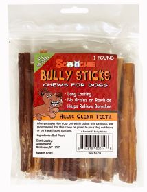 1 lb. 6 Inch Bully Sticks In Zip Lock Bag