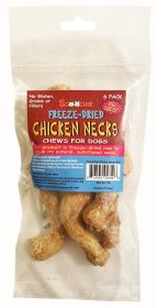 6 Pack Freeze Dried Chicken Necks In a Zip Lock Peggable Bag