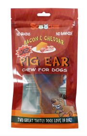 Bacon & Cheddar Loaded Pig Ears 1 Pack Peggable Zip Lock Bag