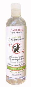 Carlies Ultra Premium Deodorizing Dog Shampoo, Lemon & Thyme Scent For Dogs 16 Ounce