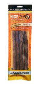 Hide Zero 10 Inch 4 Pack Bully Flavored Rawhide Alternative Chew in Zip Lock Bag