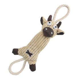 Jute And Rope Plush Cow - Pet Toy-1