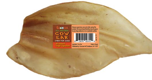Natural Cow Ear Shrink With UPC and Color Sticker