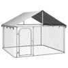 Outdoor Dog Kennel with Roof