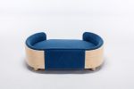 Scandinavian style Elevated Dog Bed, Dark Blue