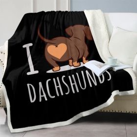 Dachshund Lovers Sherpa Blanket