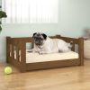 Dog Bed Honey Brown Solid Wood Pine