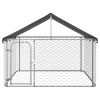 Outdoor Dog Kennel with Roof