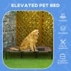 PawHut Elevated Breathable Dog Bed Tan