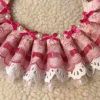 Retro Pink Lace Collars Dog Necklace 8.2-11.2"