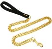 Plated Golden Dogs Leash with Collar Suit