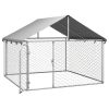 Outdoor Dog Kennel with Roof