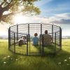 12 Panels Heavy Duty Metal Playpen with door