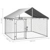 Outdoor Dog Kennel with Roof