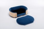 Scandinavian style Elevated Dog Bed, Dark Blue