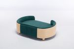 Scandinavian style Elevated Dog Bed  Dark green