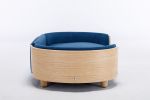 Scandinavian style Elevated Dog Bed, Dark Blue