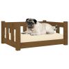 Dog Bed Honey Brown Solid Wood Pine