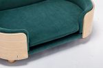 Scandinavian style Elevated Dog Bed  Dark green