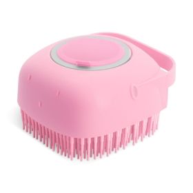 Dog Shampoo Massager Brush (Color: Pink)