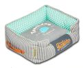 Touchdog Polka-Striped Polo Easy Wash Rectangular Fashion Dog Bed