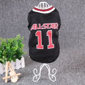 World Cup Ball Spring And Summer Dog Vest (Color: Black, size: XL)