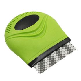 Pet Life 'Grazer' Handheld Grooming Flea and Tick Comb (Color: Green)